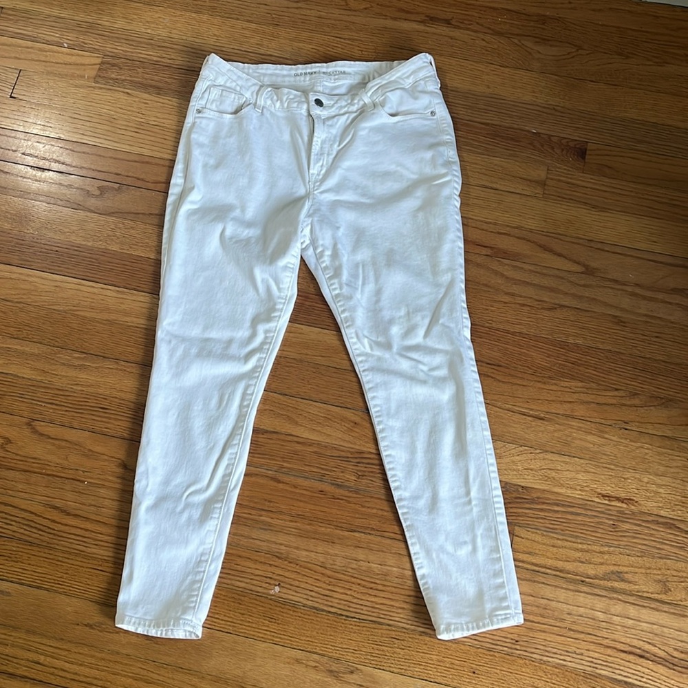 Old Navy Rockstar white jeans